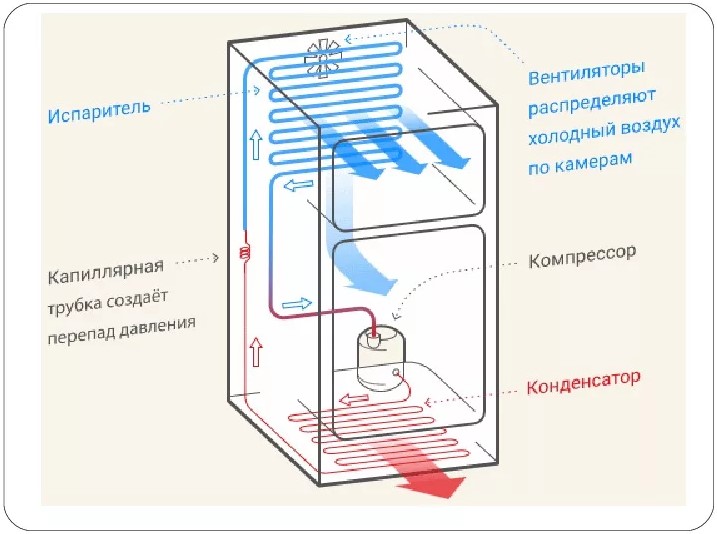 Jak funguje chladnička: princip, zařízení, schéma